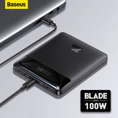 Baseus 100w power bank 20000mah tipo c pd carregamento rápido