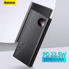 Baseus 22.5w power bank 20000mah portátil carregamento rápido