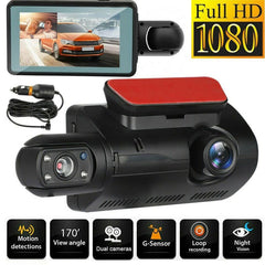 Dual Camera HD inside Front Rear Camera 2 Lens Recorder Car DVR Recorders Dash Cam Auto Wide Angle Night Vision