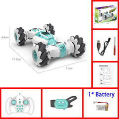 Mini acrobacias infantis 4WD Controle remoto carro, 2,4 GHz com sensor de gesto