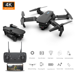 Drone E88 pro 4k de alta definição, dupla câmera, posicionamento