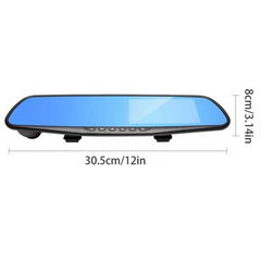 4.3 Inch Car Dvr Dash Cam Rearview Mirror Video Auto Dual Lens