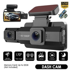Câmera de 3 polegadas Dash Cam HD 1080P DVR Câmera de 170 ° Recordadores de vídeo de visão noturna de grande angular