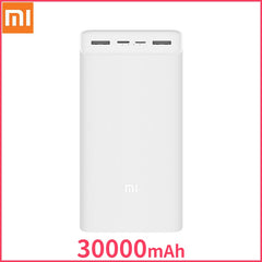 xiaomi 30000mah power bank 3  18w carregamento rápido portátil