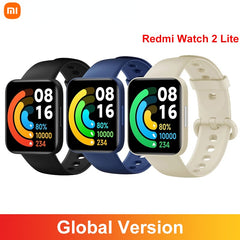 xiaomi redmi relógio 2 lite 1.55 "hd display de oxigênio no sangue gps relógio inteligente 10 dias bateria vida pulseira esporte