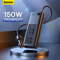Baseus 150w inversor de carro dc 12v para ac 220v 110v inversor de energia auto
