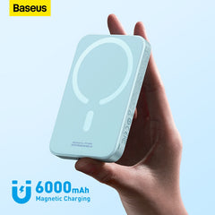 Baseus 20w magnético sem fio de carregamento 6000mah power bank