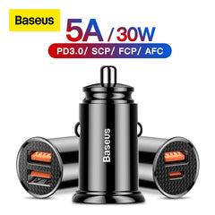 Baseus 30w carregador de carro qc 3.0