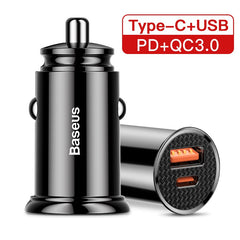 Baseus 30w carregador de carro qc 3.0