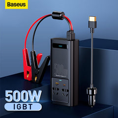 Baseus 500w inversor do carro dc 12v para ac 220v display digital inversor de energia