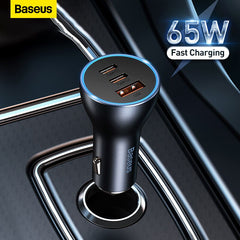 Baseus 65w universal carregador de carro 25w pd carregamento rápido