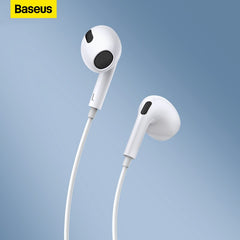 Baseus c17 tipo-c fones de ouvido na orelha fone de ouvido com fio com microfone