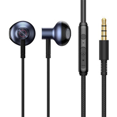 Baseus h19 com fio fones de ouvido 6d estéreo baixo fone de ouvido in-ear 3.5mm fone de ouvido