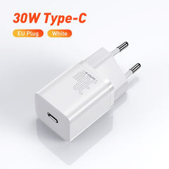 Baseus pd carregador 30w usb tipo c carregador rápido qc3.0 usb c carga rápida 3.0 porta dupla carga do telefone para