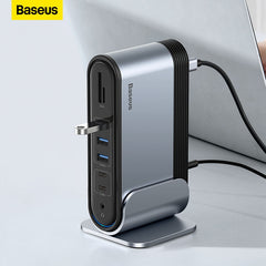 Baseus portátil docking station hub usb c tipo c para multi hdmi compatível com usb 3.0 com