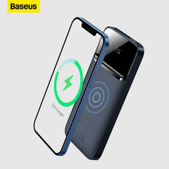 Baseus power bank 10000mah carregador sem fio magnético sem fio de carregamento rápido powerbank bateria externa para