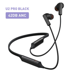 Baseus u2 pro anc neckband fone de ouvido bluetooth 5.2 híbrido 42db anc jogos esportes fones sem fio