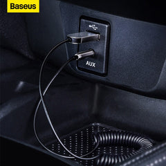 Baseus áudio do carro bluetooth receptor aux 3.5mm jack adaptador bluetooth alto-falante