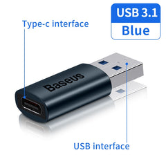 Baseus usb 3.1 adaptador otg tipo c para usb adaptador conversor fêmea para