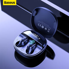 Baseus wm01 tws fones de ouvido sem fio bluetooth 5.3 fones estéreo  display digital led