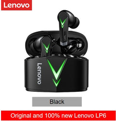 Lenovo LP6 Fone de Ouvido Bluetooth Modo Duplo para Jogos Redução de Ruído