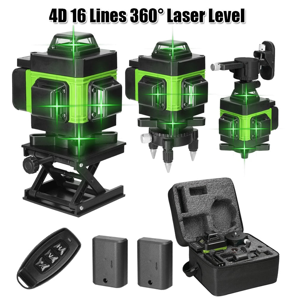 Multifuncional 4D 16 linhas 360 Laser Nível 3 ° Máquina de autonivelam –  J-one