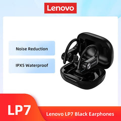 Lenovo lp7 tws fones de ouvido sem fio bluetooth fones à prova dwaterproof água reduzir o ruído