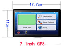 Car GPS Navigation 7 Inch Touch Screen HD Car GPS Navigator Truck Sunshade Sat Nav 256M+8G Europe Map