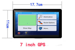 Car GPS Navigation 7 Inch Touch Screen HD Car GPS Navigator Truck Sunshade Sat Nav 256M+8G Europe Map