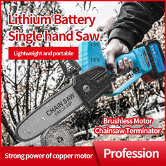 8 -inch wireless chains saw lithium battery brushless motor charging woodworking tool