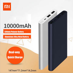 Xiaomi 10000mah power bank 2  bateria externa 18w carregador rápido