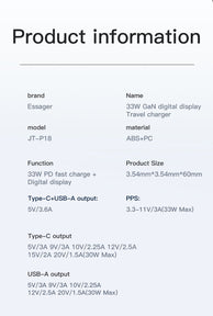 ESSAGER  USB C Fast Charger.