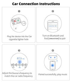 Adaptador FM de carro Bluetooth 5.0
